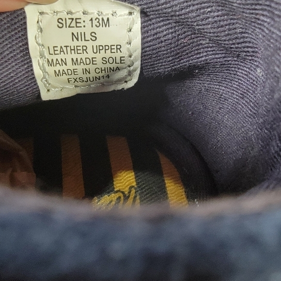 HANNAH ANDERSSON Nils Suede Chukka Boots Hybrid Boot/Sneaker Blue & Gold Size 13 - Picture 14 of 16